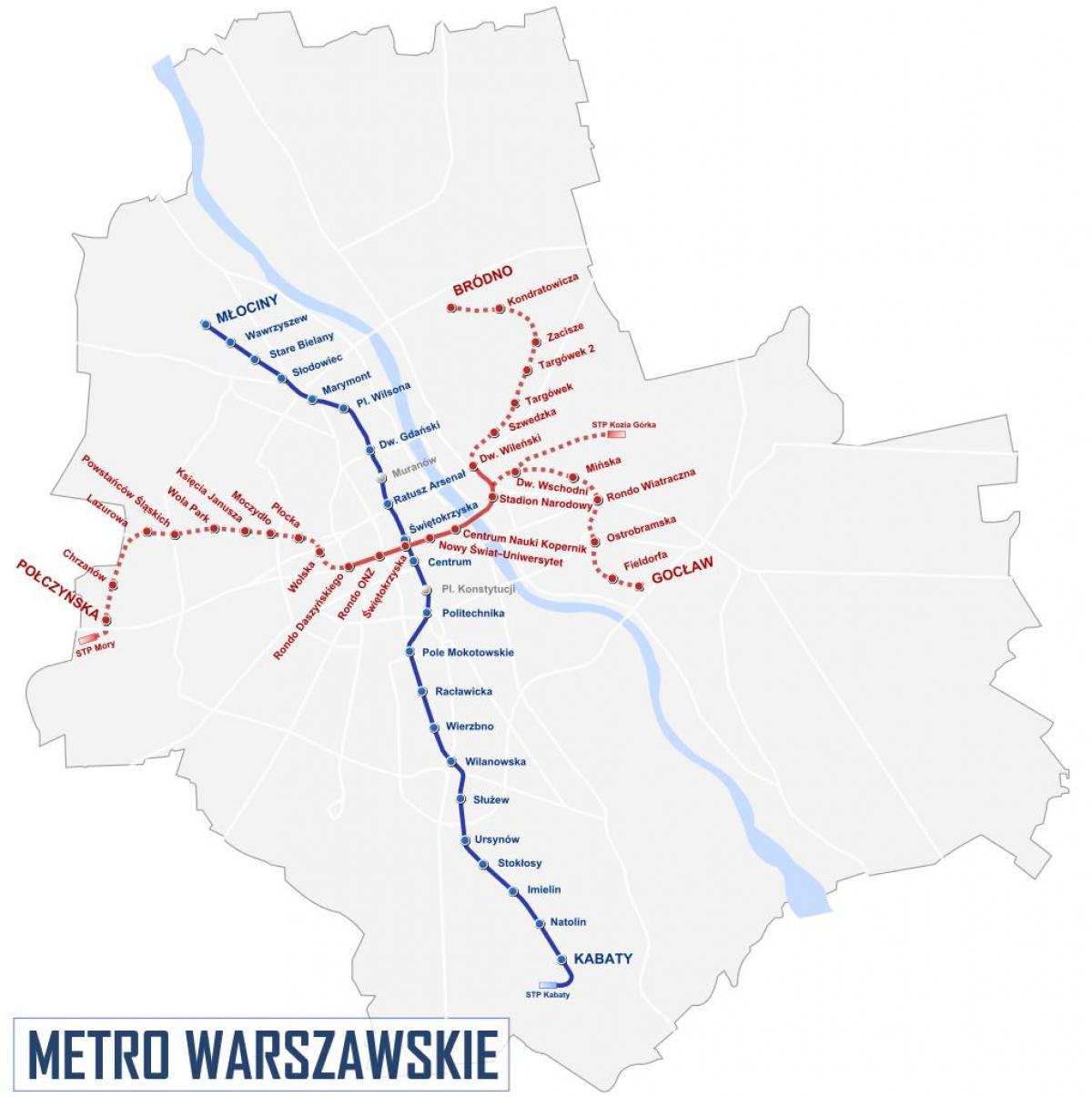 metro map Warsaw