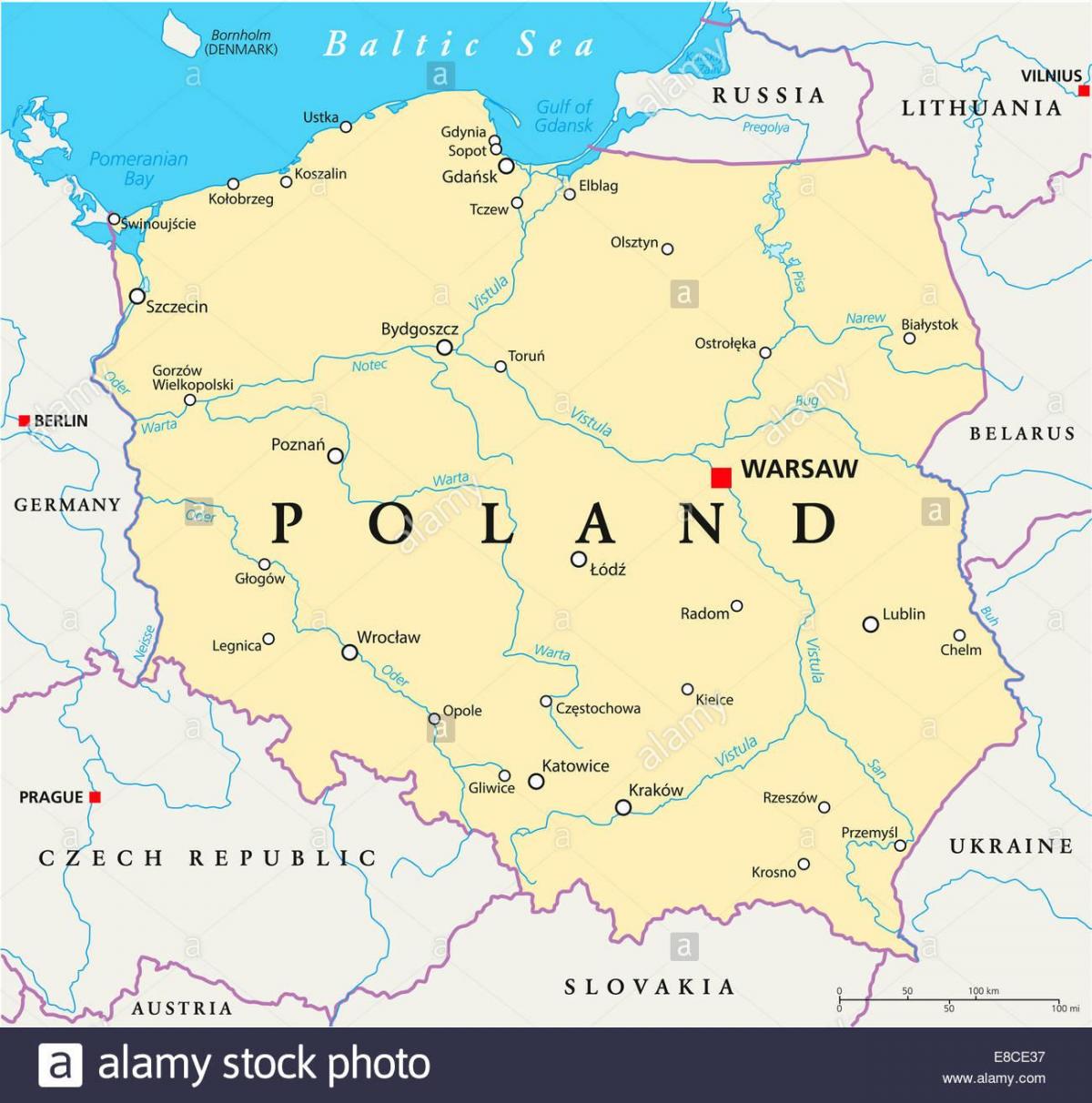 Warsaw location on world map
