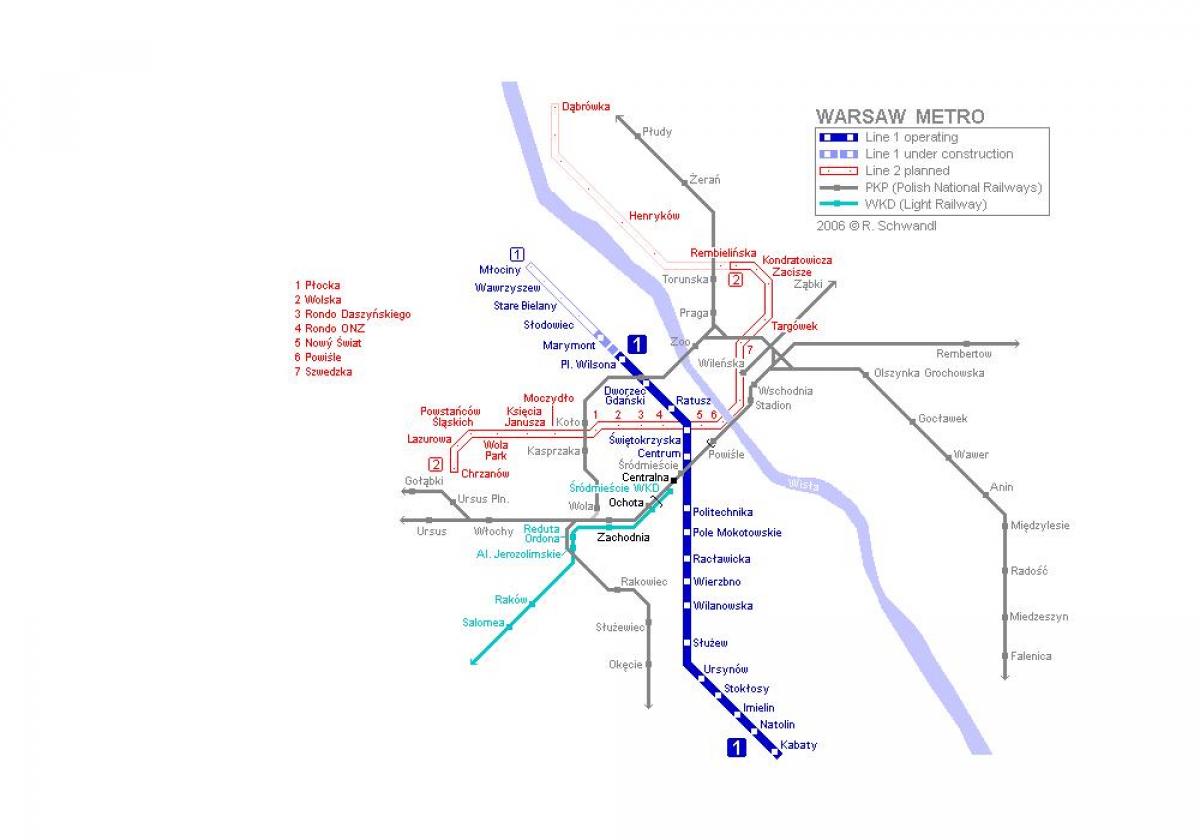 Warsaw underground map