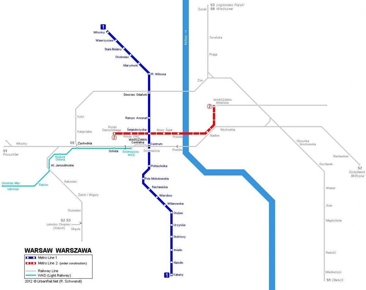 map metro Warsaw
