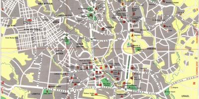 Map of Warsaw attractions 