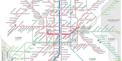 Warsaw transport map