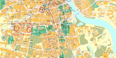 Street map of Warsaw poland