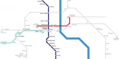 Map metro Warsaw